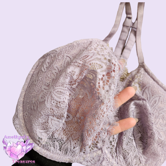 Victoria's secret bra 32DDD lightly lined full coverage halter pearls wide strap - Picture 4 of 5